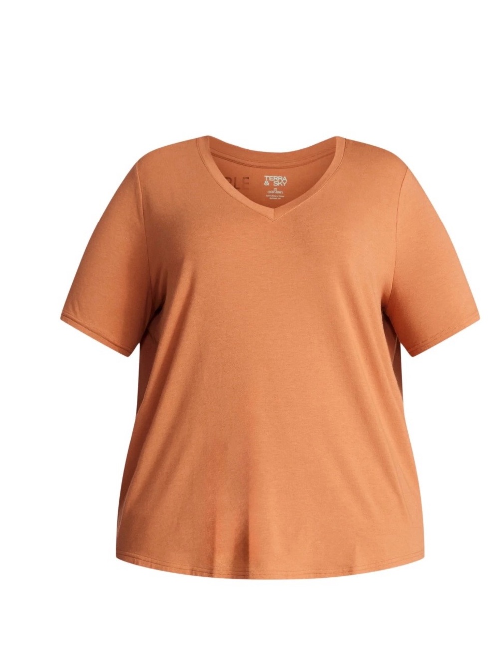 Terra & Sky V-Neck T-Shirt Size 4X